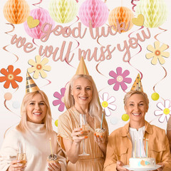 Going Away Party Decorations for Women, Farewell Decorations Party with Rose Gol