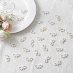 Pearl Table Decor for Weddings, Parties, and Crafts – Faux Bead Charms 400 Pcs