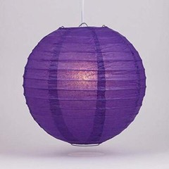 Quasimoon PaperLanternStore Decorative Paper Lantern – (10-Pack, 4-Inch, Roya…