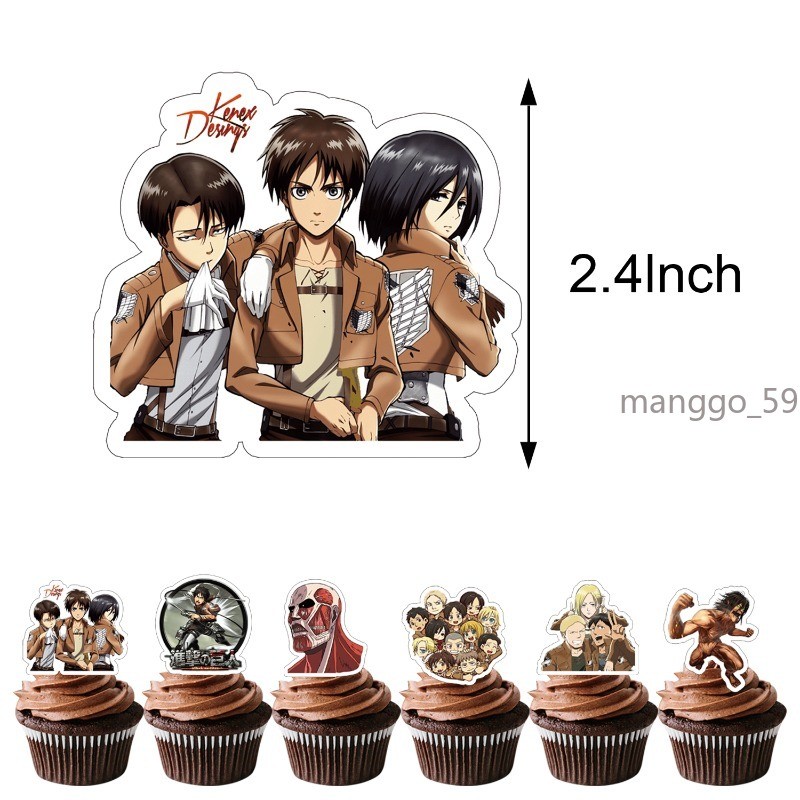 Attack On Titan Party Supplies Birthday Set Balloons Cake Toppers Banner Decor