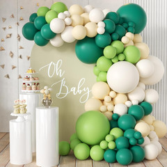 Black Gold Silver Balloon Garland Arch Kit, 166Pcs 5 10 12 18 Inch Latex Balloon
