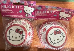 Wilton Sanrio HELLO KITTY 100 Red White Baking Cups For Cupcake Retired 2016