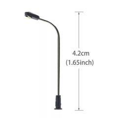 LED Street Lights Warm White For Model Making 42mm Suitable For N, For TT Gauge