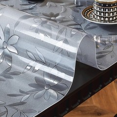 OstepDecor Floral Table Protector 16 x 60 Inch 1.5mm Plastic Waterproof Desk Cov
