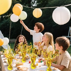 6 Pack Metallic Foil Star Table Centerpieces – Birthday, Wedding, Graduation Dec
