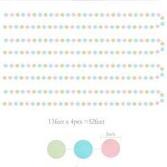 52 ft Pastel Party Decorations Easter Garlands Hanging Pink Blue Green Circle…
