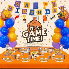 245Pcs Basketball Birthday Party Supplies Set – Includes Hoop Snack Cups, Pla…