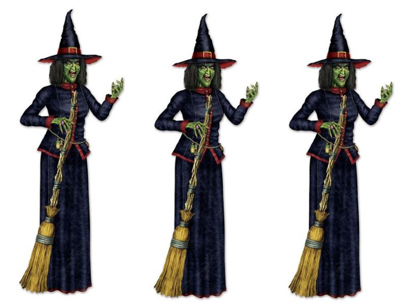 6ft Jointed Witch Lot of 3 Halloween Party Decorations Life Size Haunted House