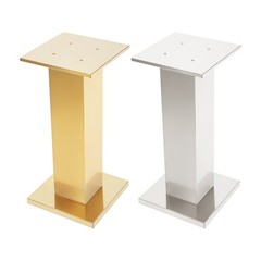 2-Piece 60cm Stainless Steel Column Wedding Flower Stand for Party Decor