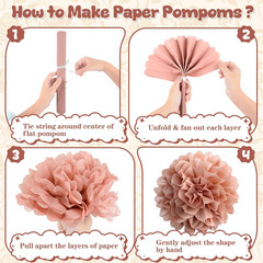 Champagne Gold Beige Fall Boho Party Decorations, Birthday Decorations for Women