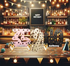 Mini Liquor Bottle Display Shelf | 21st Birthday Decorations For Him Or Her | 21