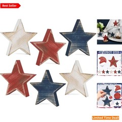 Double-Sided Wooden Stars – Perfect Patriotic Decor for Any Occasion