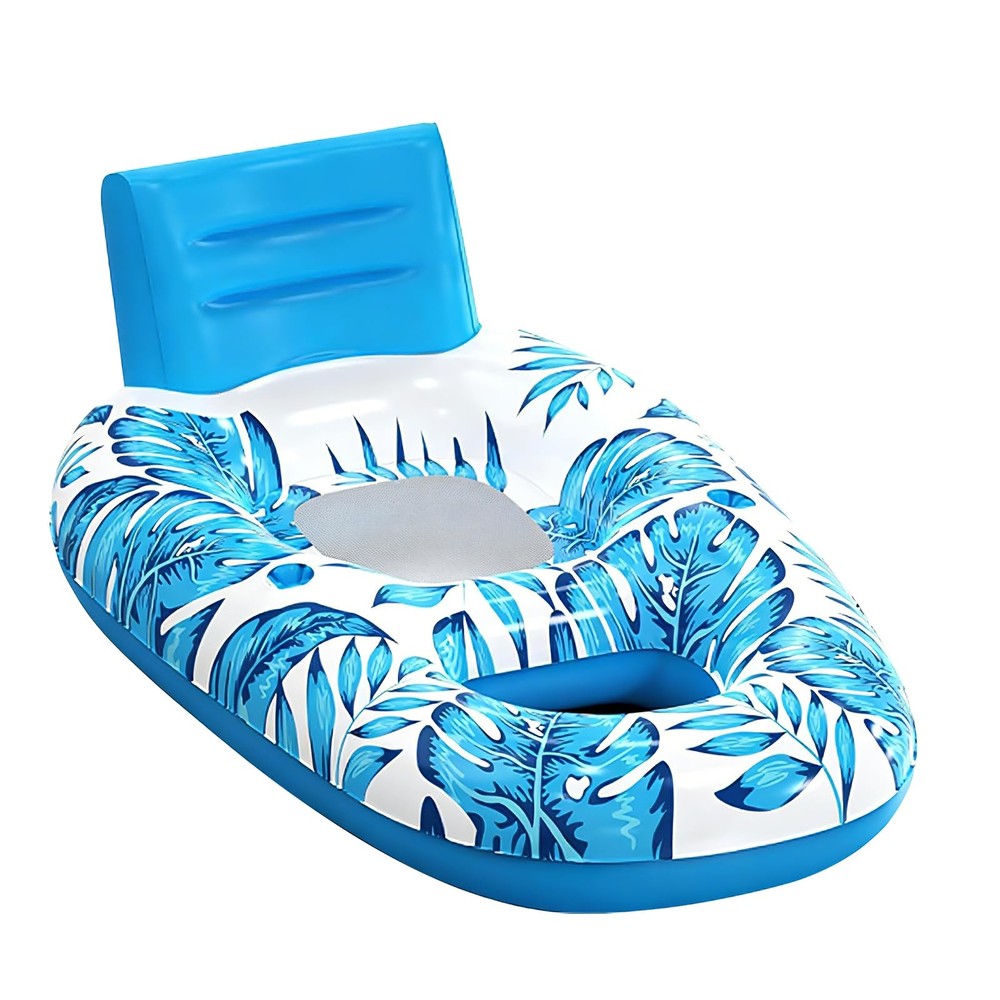 Best Inflatable Swimming Pool raft Lounge Chair, Floating Water Chair with Cup