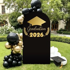 Class of 2026 Arch Backdrop Cover Background Congrats Grad Prom Party Decor