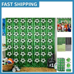 Vibrant Soccer Streamers Backdrop – 2 Pack | Perfect for 2026 Soccer Parties