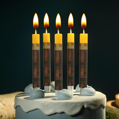 10-Pieces Birthday Candles for Miner Crafting, Birthday Party Decorations, Pixel