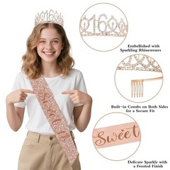Sweet 16 Party Decorations – 16th Birthday Decorations Backdrop, Banner, Hone…