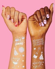 Cheers Party Temporary Tattoos – 52 iridescent styles | Bachelorette Party