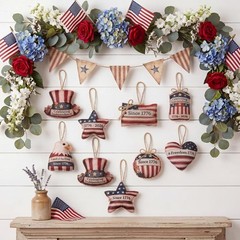 American Flag Eagle Patriotic Hanging Ornaments