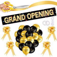 Grand Opening Ribbon Cutting Ceremony Kit Grand Opening Banner Decorations wi