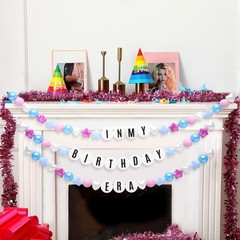 DIY Giant Friendship Bracelet Birthday Garland Kit with Letters Ball Customiz…