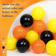 60pcs Construction Balloons 12inch with Black and Yellow Black Yellow Orange
