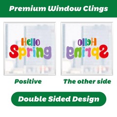 Vibrant Spring & Summer Window Clings – 9 Sheets 127PCS Classroom