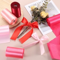 6 Inch x 22 Yards Satin Ribbon Roll Gift Wrapping Ribbon Dark Green]