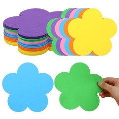 Large Foam Flower Cutouts Colorful Bulletin Board Decor Craft 6 Inch 48 PCS