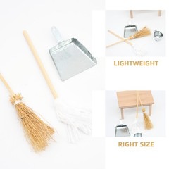 1Set Wood Mini House Furniture Assorted Color For Collectors Mini Bucket And Mop