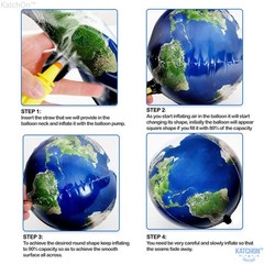 KatchOn 22in Earth Balloons Set 6PCS 4D Globe Planet Party Classroom Decor