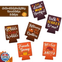 12PCS Friendsgiving Party Decorations Can Cooler Thanksgiving Fall Party Favo