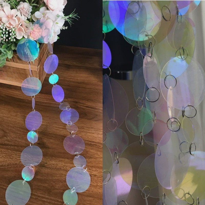 1meter Large Sequin Chain Shiny Decorative Strip Birthday Festival Party Pendant