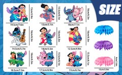 3D Stitch Honeycomb Centerpieces 9 Pcs Birthday Party Table Decoration Supplies