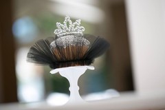 Deluxe wedding birthday party cake tutu decorations pink white black purple