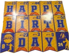 LA Lakers Birthday Party Decorations Set Featuring Kobe&LeBron50PCS,TTG&SPTS.