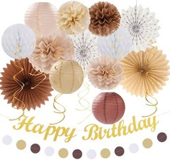 Hot-Pink Orange Fall Birthday Party-Decorations 21pcs Autumn Women Peach Happy