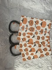 Halloween Party Pumpkin Jack O’Lanterns Gift Bag Trick Or Treat Sack Set Of 4