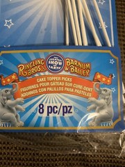Ringling Bros Banum & Bailey Circus 8 piece Cake Tops New