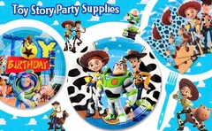 Toy Story Party Decoration Tableware Supplies Set Napkin Balloon Plates Backdrop