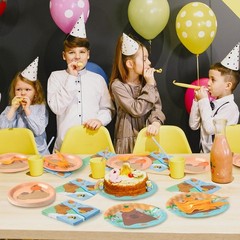 Charming Capybara-Themed Tableware Set for 24 Guests – Perfect for Kids’ Parties