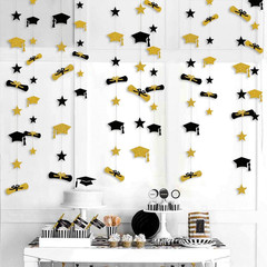Graduation Decorations 2026 Graduation Hat Diploma Star Garland Banner Bunting S