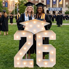 Bold 26 Marquee Numbers – Class of 2026 Graduation Decor Set
