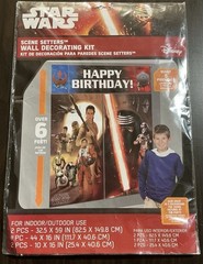 Disney Star Wars Scene Setters Happy Birthday Wall Decorating Kit Giant Set