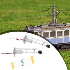 HO Scale Model Railroad Two-lights Searchlight Signal Fine Metal Cabinet #05