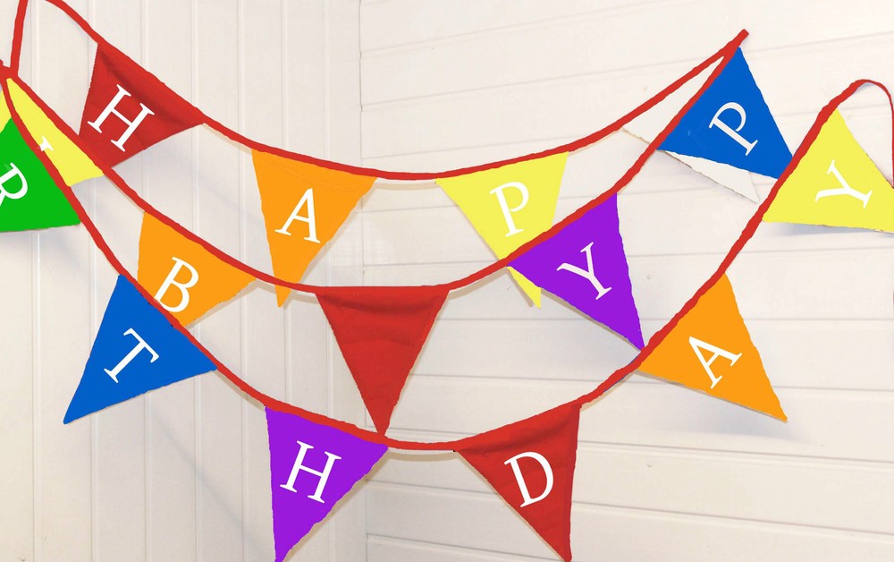 Personalised Happy birthday bunting ~ Add name & age 18th / 21st / 30th / 40th