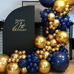 130pcs Navy Blue Balloons Different Sizes 18″ 12″ 10″ 5″ Dark Blue 13 Navy Blue