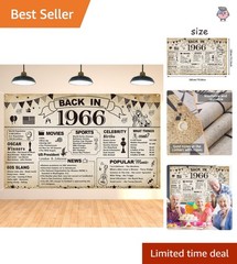 Elegant 60th Birthday Backdrop Banner | Vintage Theme for Memorable Celebrations