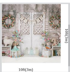 Kate 10×10 Easter Rabbit Backdrops for Photoshoot Cute Bunny Sheep Backgr Party