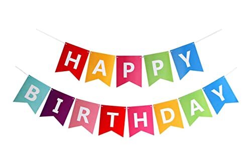 Colorful Happy Birthday Banner Bunting